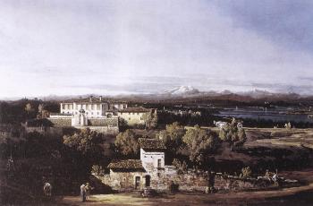 貝爾納多 貝洛托 View of the Villa Cagnola at Gazzada near Varese 貝爾納多 貝洛托 View of the Villa Cagnola at Gazzada near Varese